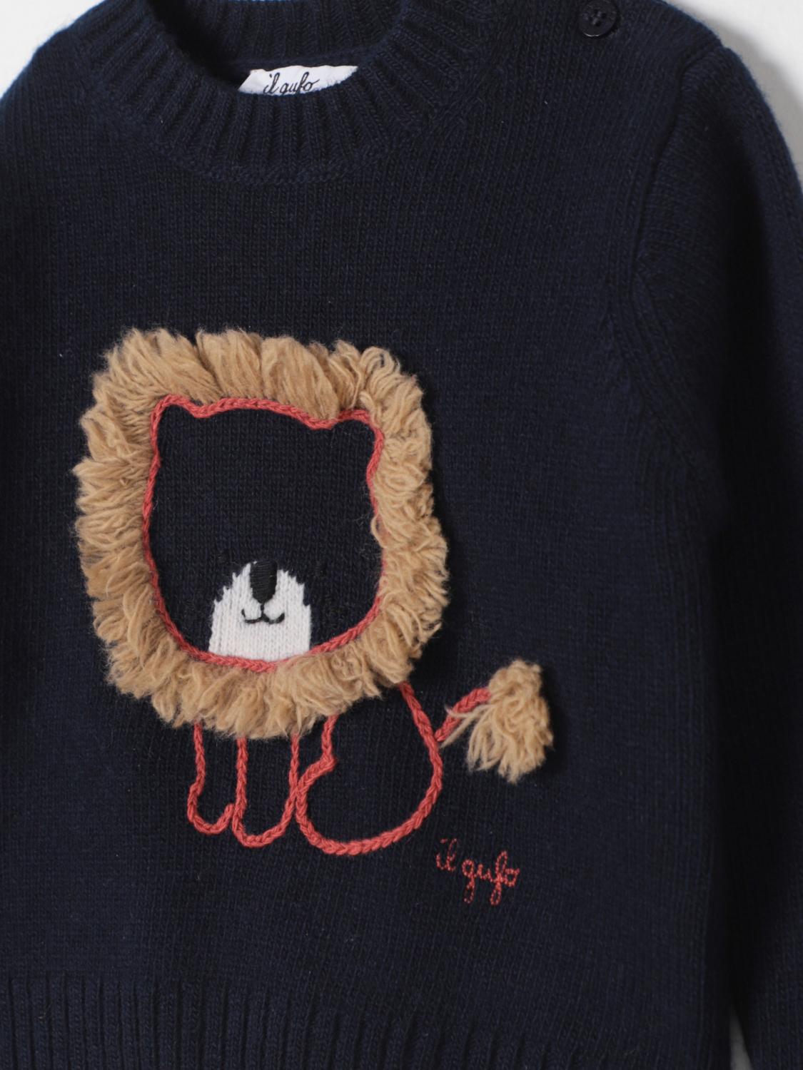 IL GUFO SWEATER: Sweater kids Il Gufo, Blue - Img 3