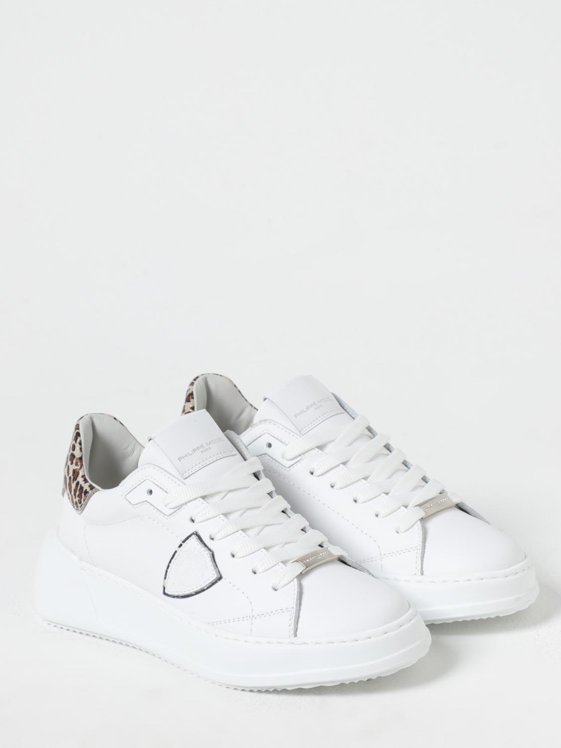 PHILIPPE MODEL SNEAKERS: Sneakers Philippe Model in pelle , Bianco - Img 2