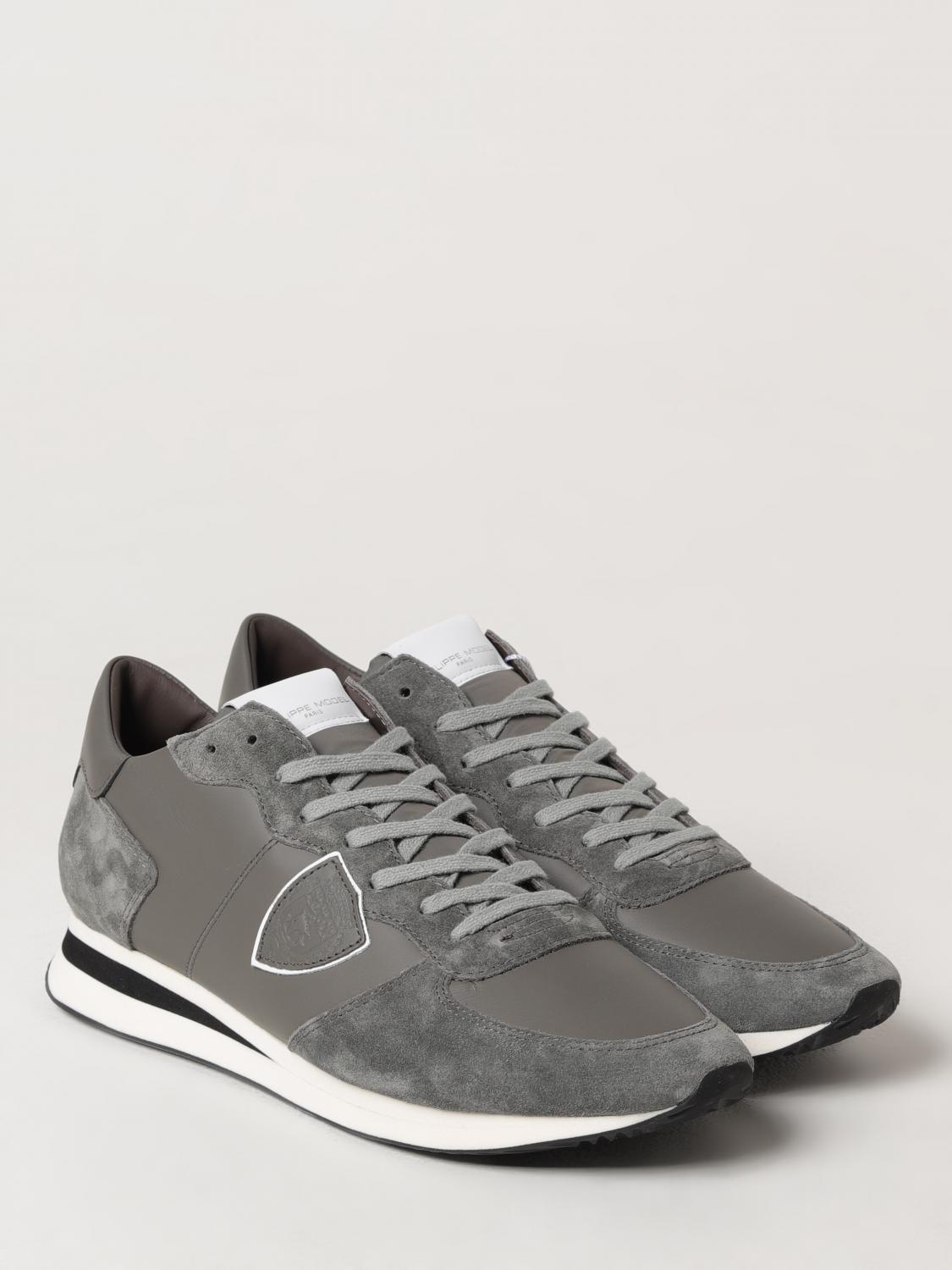 PHILIPPE MODEL SNEAKERS: Sneakers men Philippe Model, Grey - Img 2