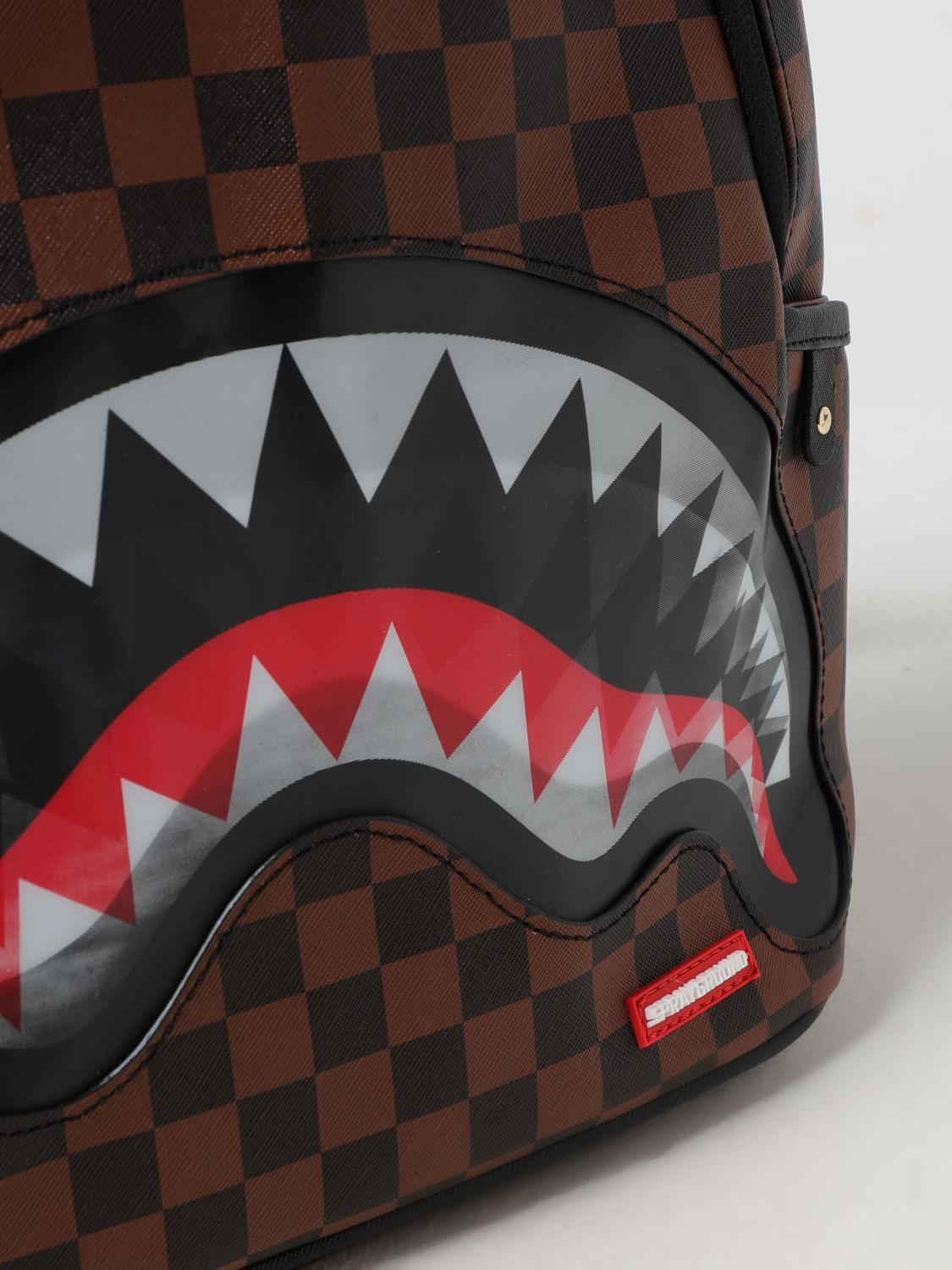 SPRAYGROUND ZAINO: Zaino Lenticular Chomp Savage Sharks in Paris Sprayground in pelle sintetica saffiano , Nero - Img 3