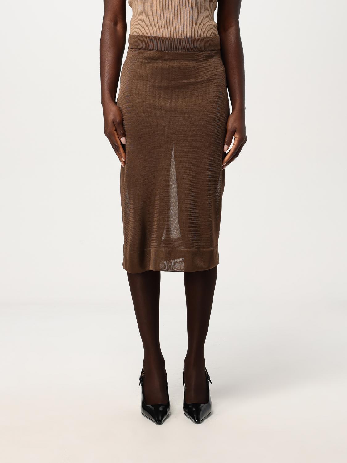 SAINT LAURENT SKIRT: Skirt woman Saint Laurent, Brown - Img 1