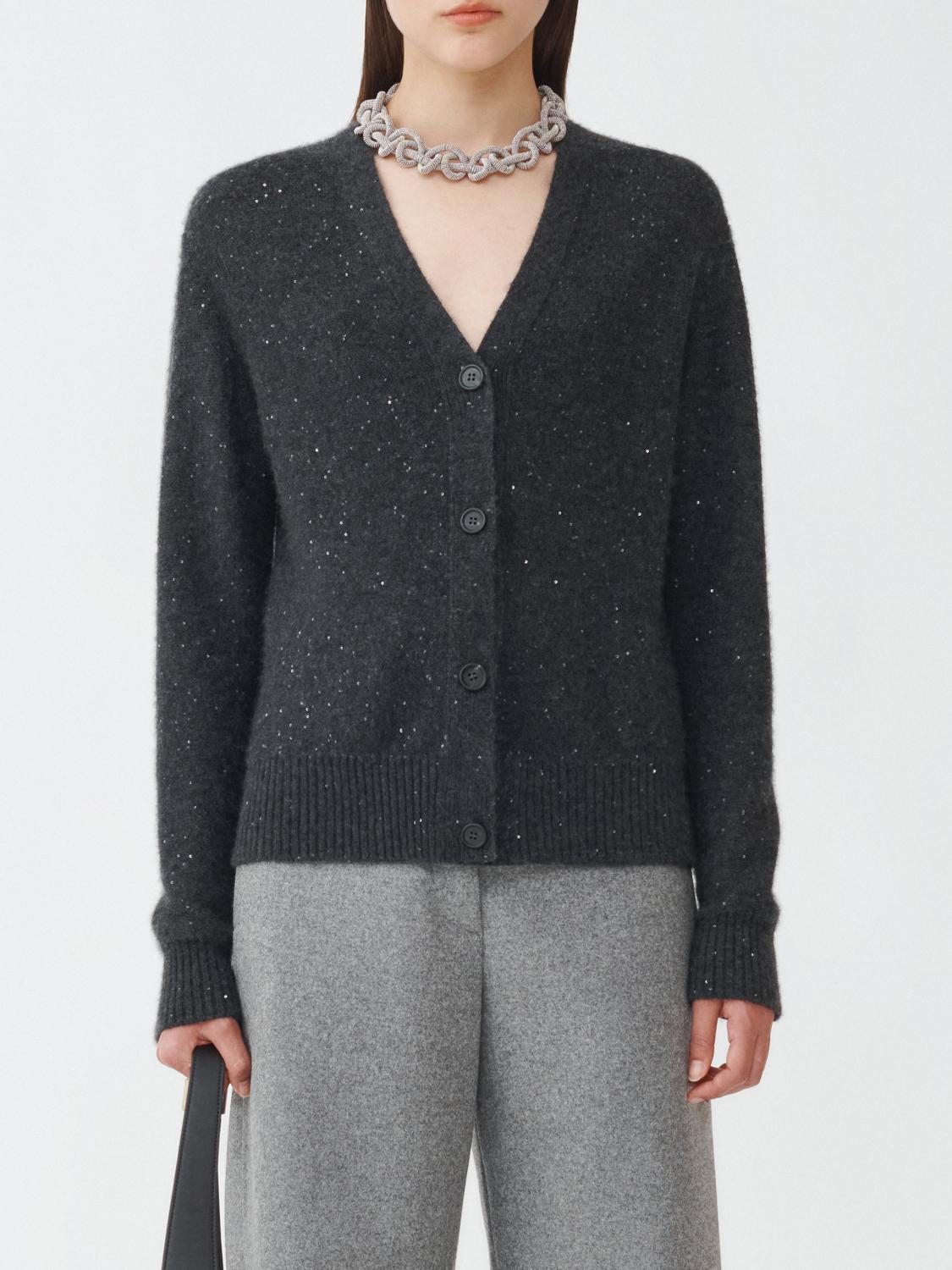 FABIANA FILIPPI CARDIGAN: Sweater woman Fabiana Filippi, Charcoal - Img 1