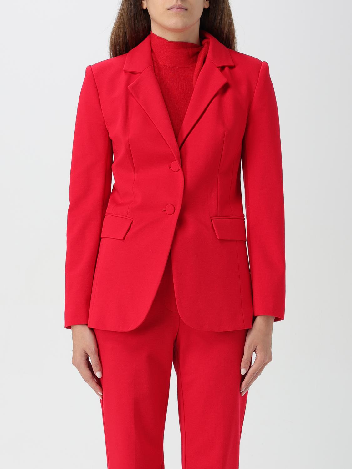 ACTITUDE TWINSET BLAZER: Blazer Twinset - Actitude in misto viscosa , Rosso - Img 1