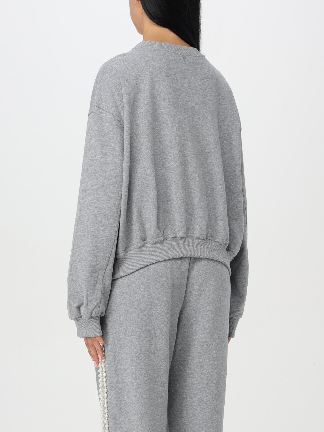 ACTITUDE TWINSET FELPA: Felpa Twinset - Actitude in cotone con perline , Grigio - Img 2