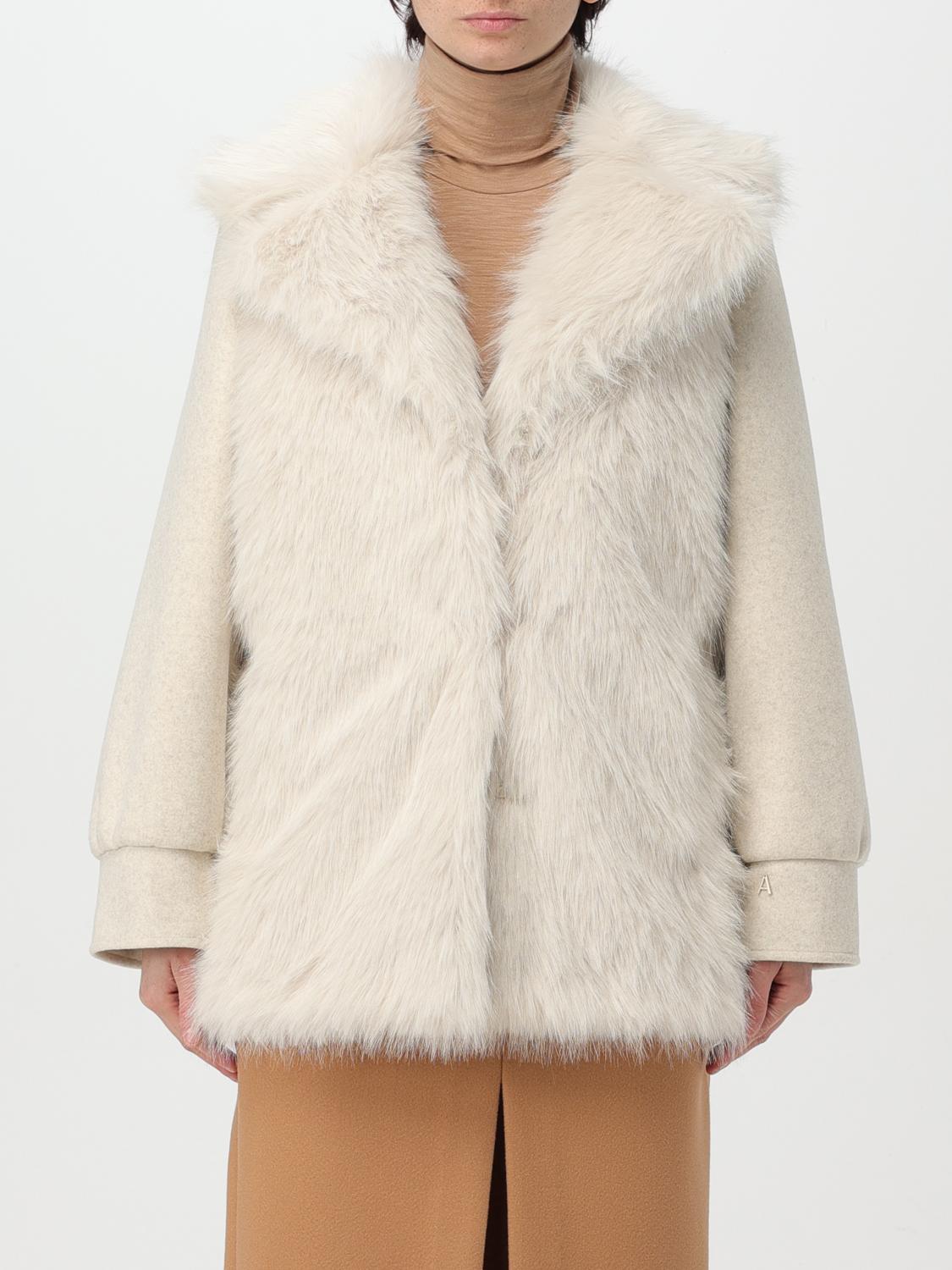 ACTITUDE TWINSET FUR COATS: Coat woman Twinset - Actitude, Cream - Img 1