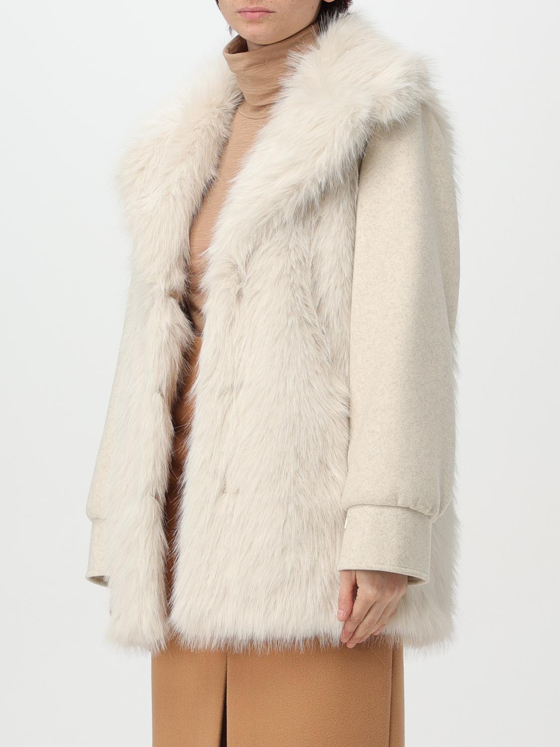 ACTITUDE TWINSET FUR COATS: Coat woman Twinset - Actitude, Cream - Img 3