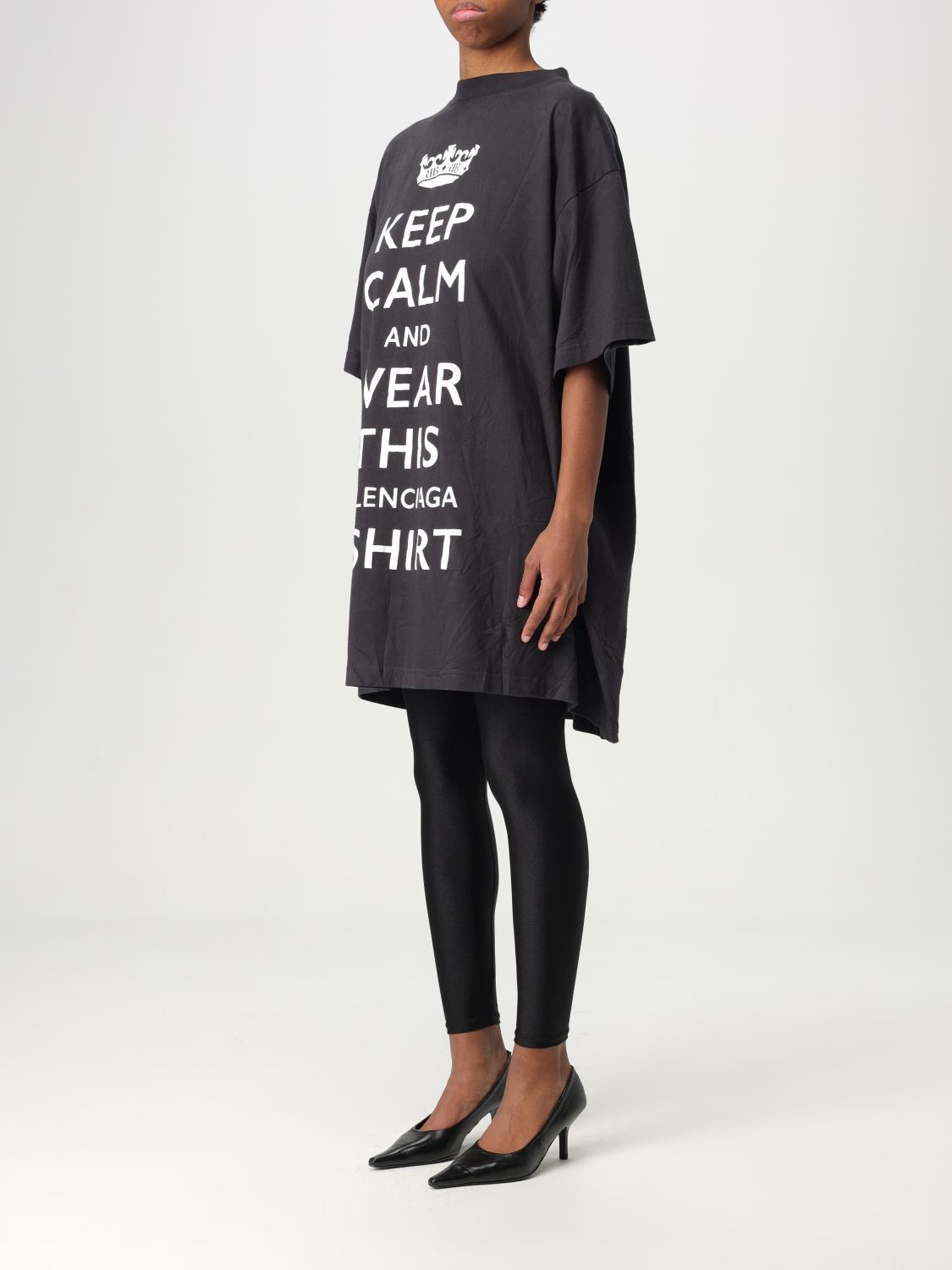 BALENCIAGA: T-shirt woman - Black | Balenciaga t-shirt