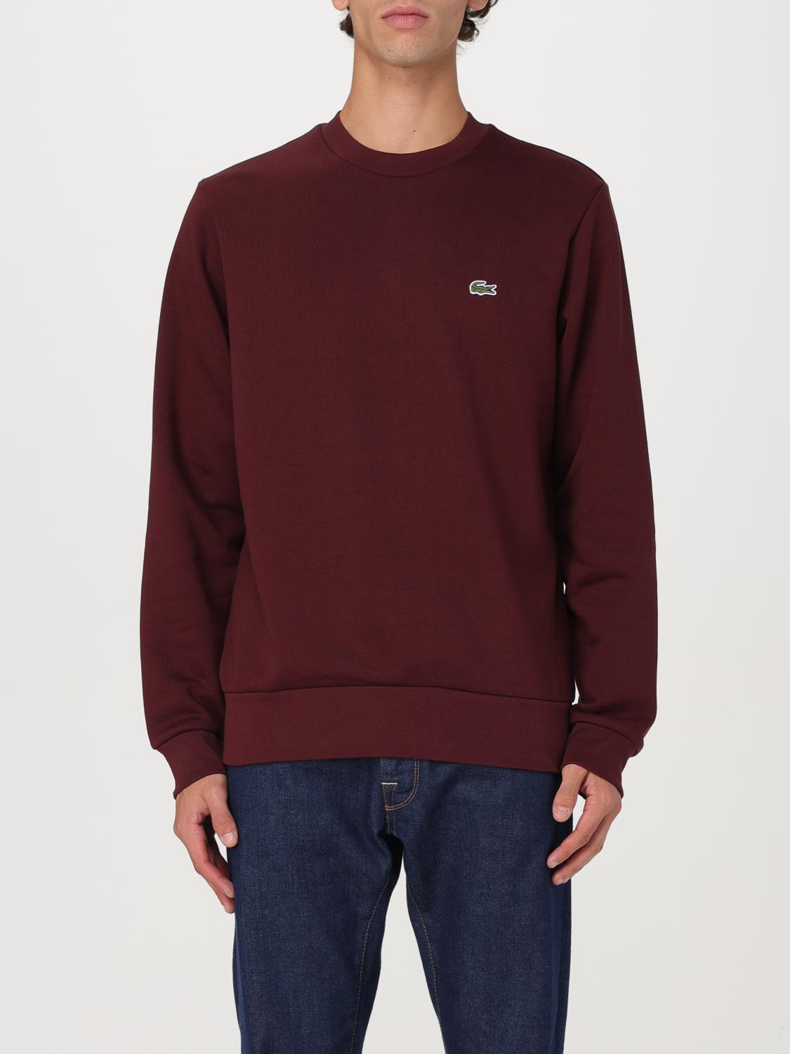 LACOSTE Sweatshirt men Burgundy Lacoste sweatshirt SH9608 online at GIGLIO.COM