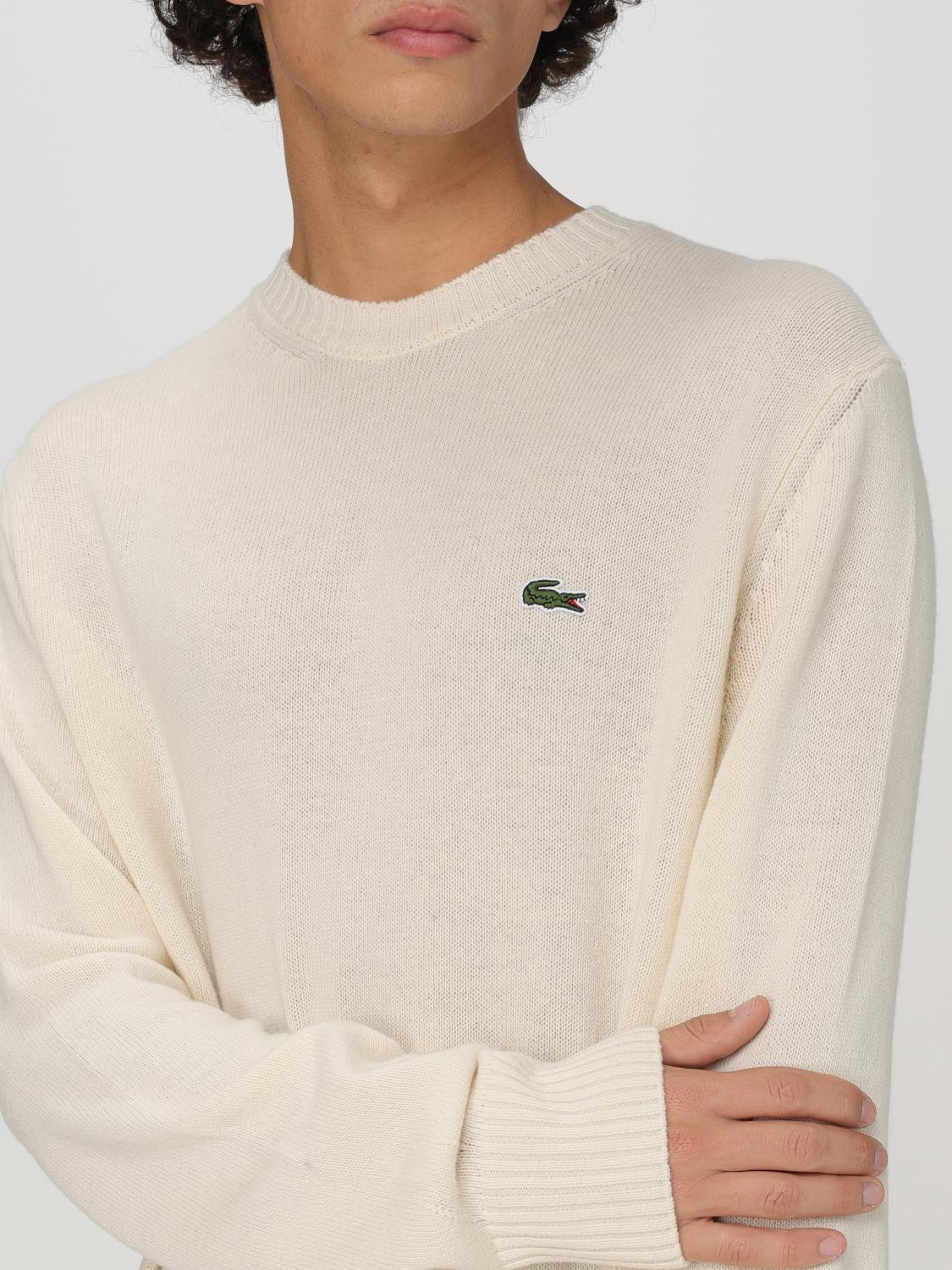 LACOSTE Pull homme Jaune Creme Pull Lacoste AH2916 en ligne sur GIGLIO.COM