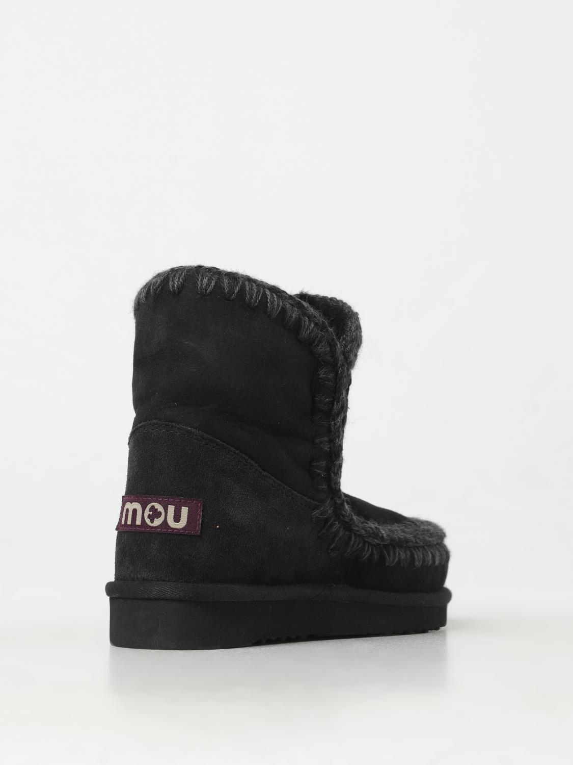 MOU BOTTINES PLATES: Chaussures femme Mou, Noir - Img 3