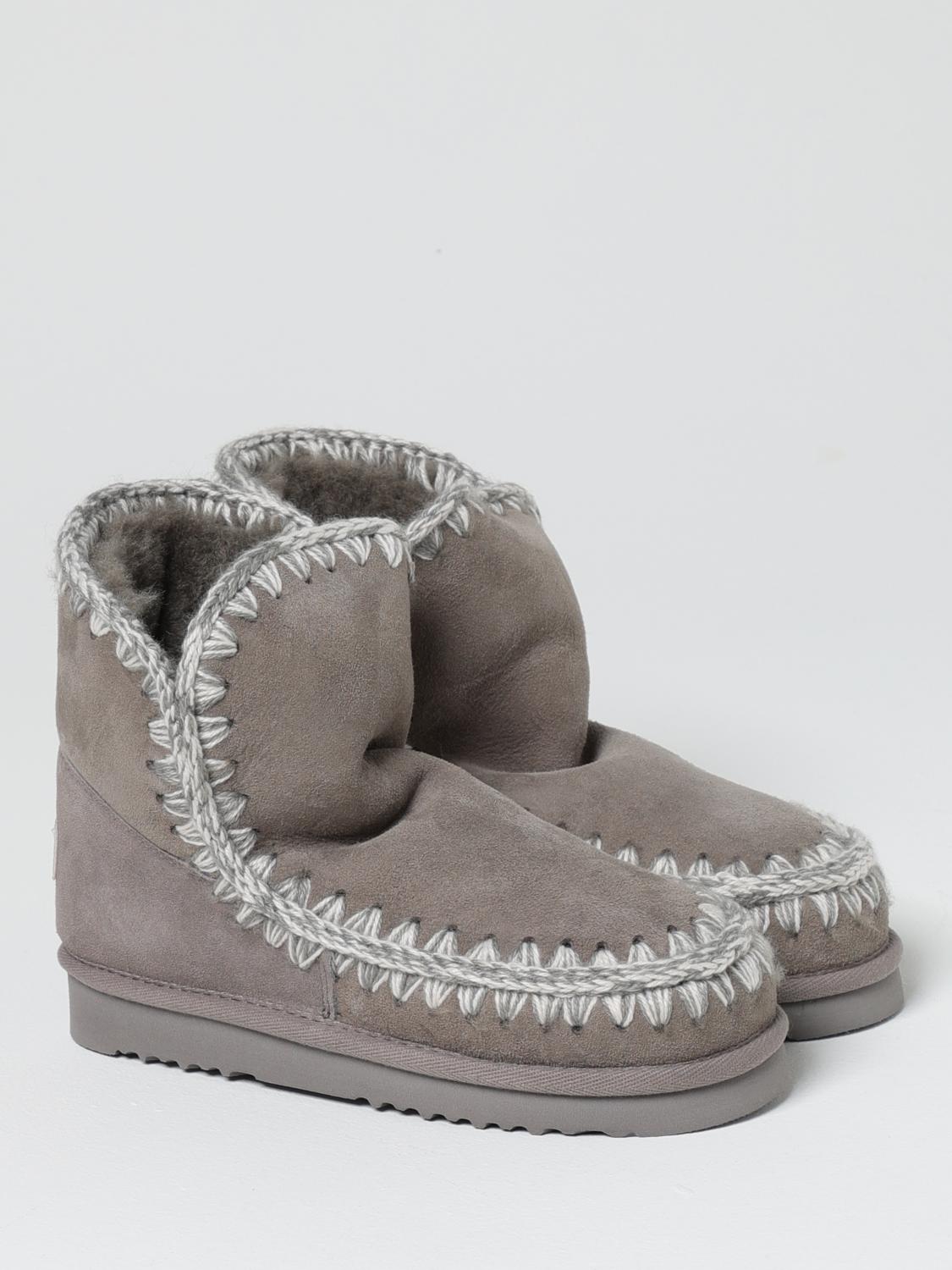 MOU FLAT ANKLE BOOTS: Shoes woman Mou, Grey - Img 2