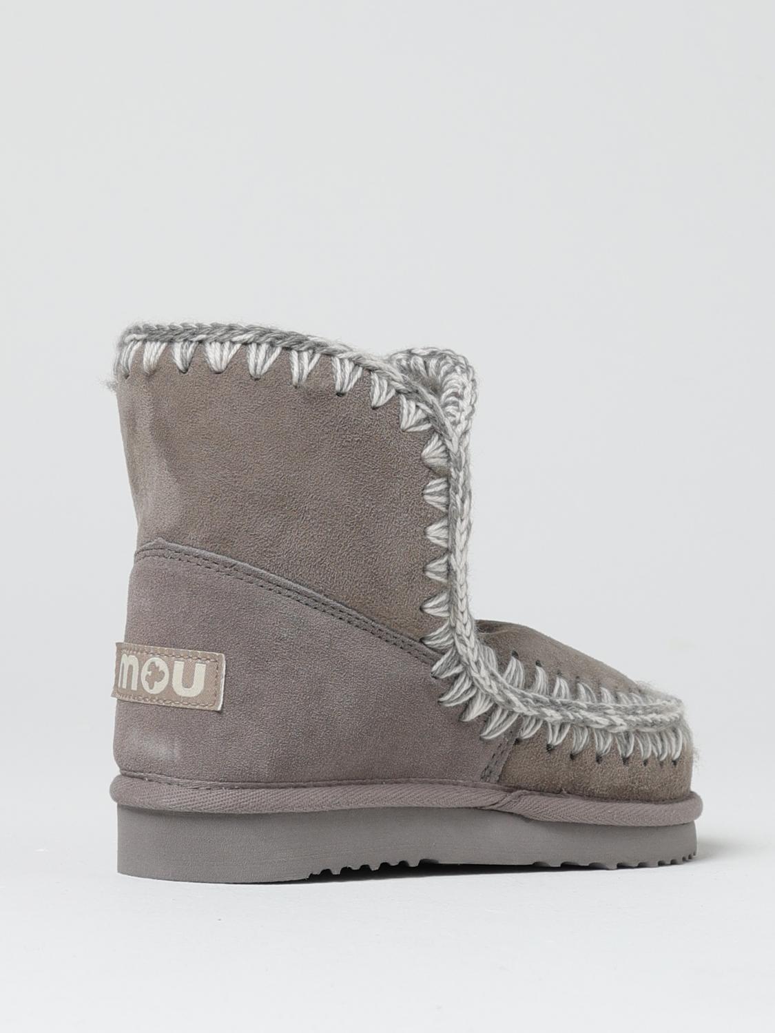 MOU FLAT ANKLE BOOTS: Shoes woman Mou, Grey - Img 3