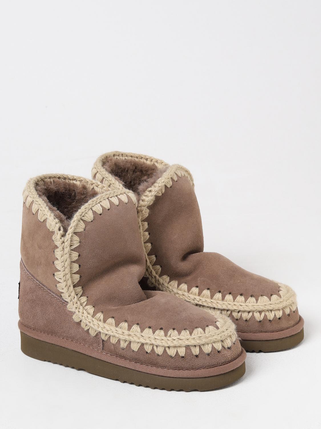 MOU FLAT ANKLE BOOTS: Shoes woman Mou, Beige - Img 2