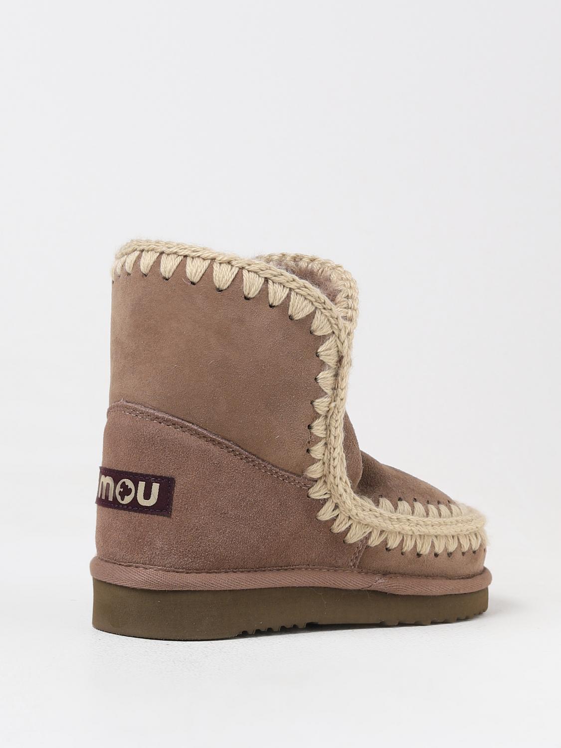 MOU FLAT ANKLE BOOTS: Shoes woman Mou, Beige - Img 3