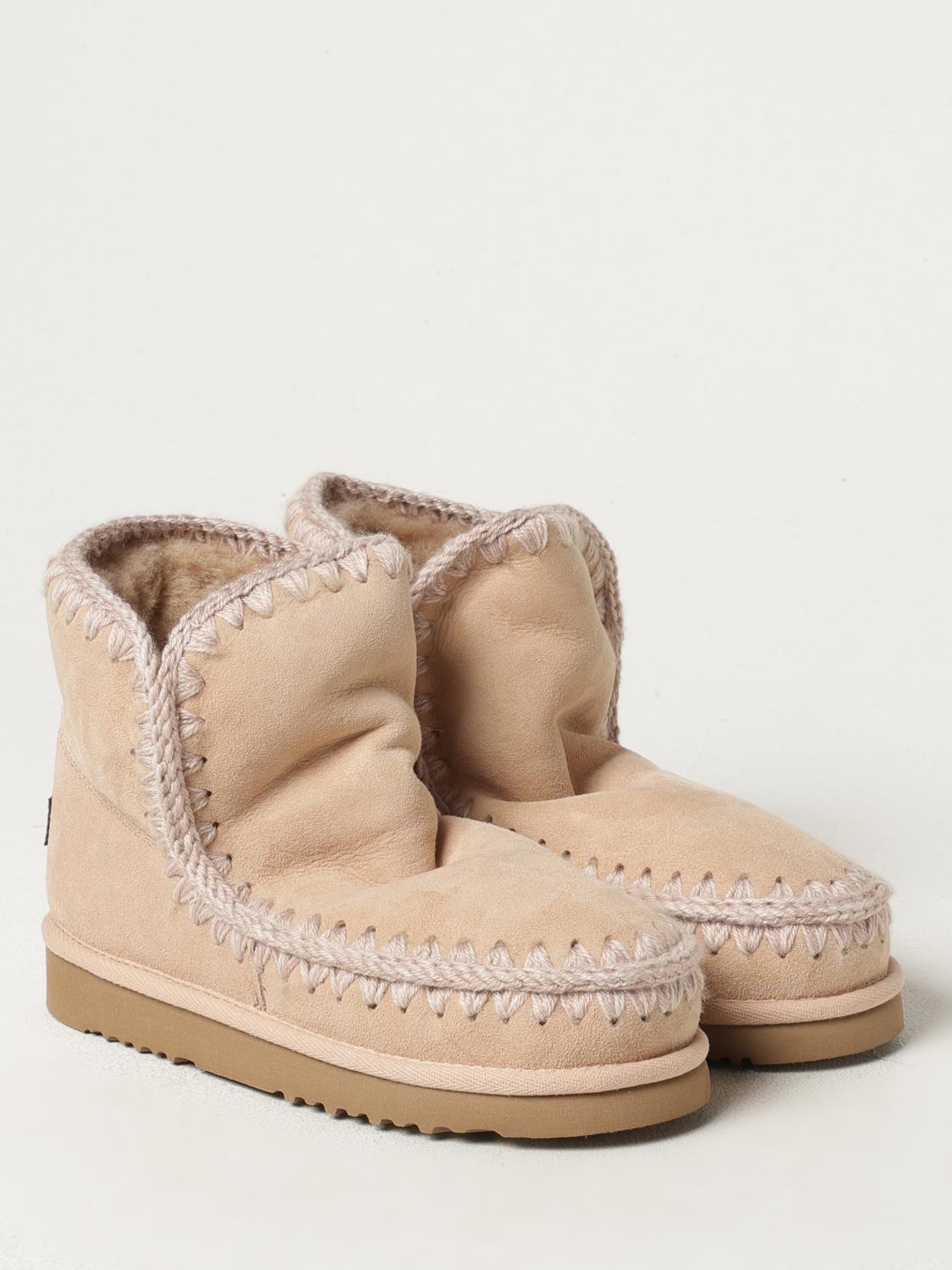 MOU FLAT ANKLE BOOTS: Shoes woman Mou, Blush Pink - Img 2