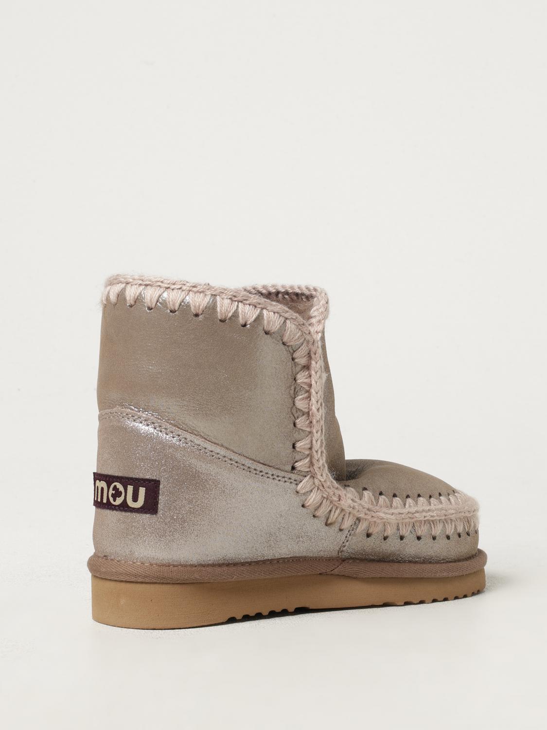 MOU FLAT ANKLE BOOTS: Shoes woman Mou, Silver - Img 3