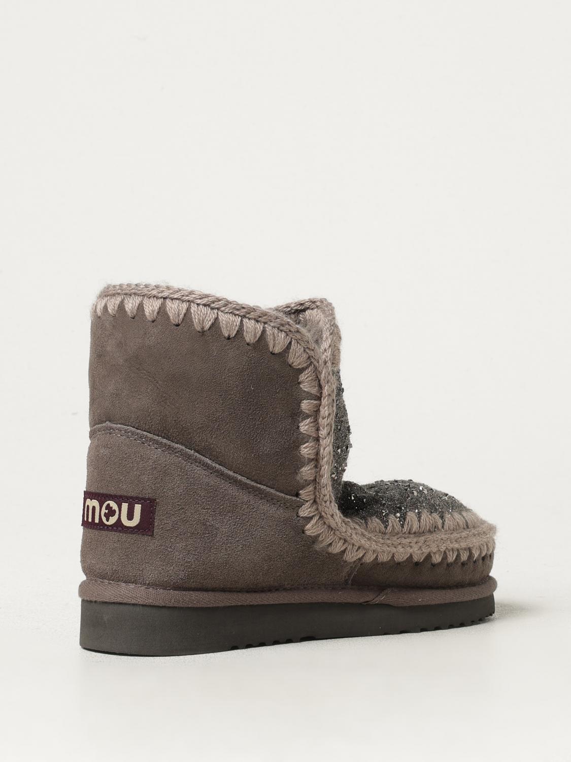 MOU FLAT ANKLE BOOTS: Shoes woman Mou, Grey - Img 3