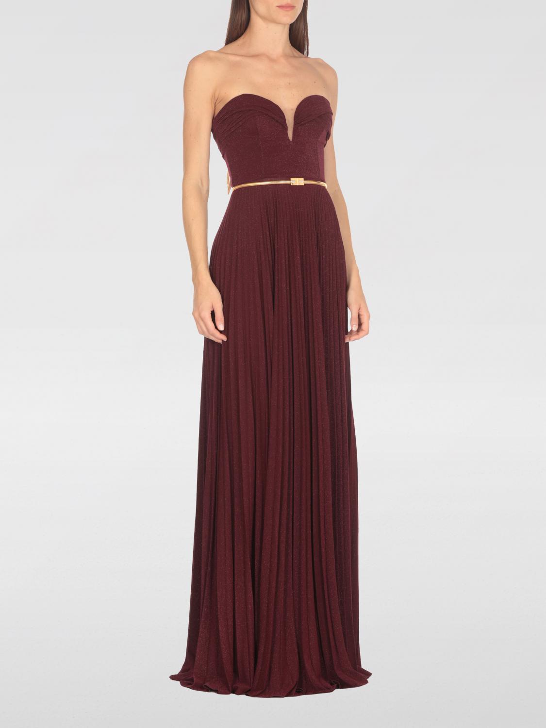 ELISABETTA FRANCHI DRESS: Dress woman Elisabetta Franchi La Mia Bambina, Burgundy - Img 1