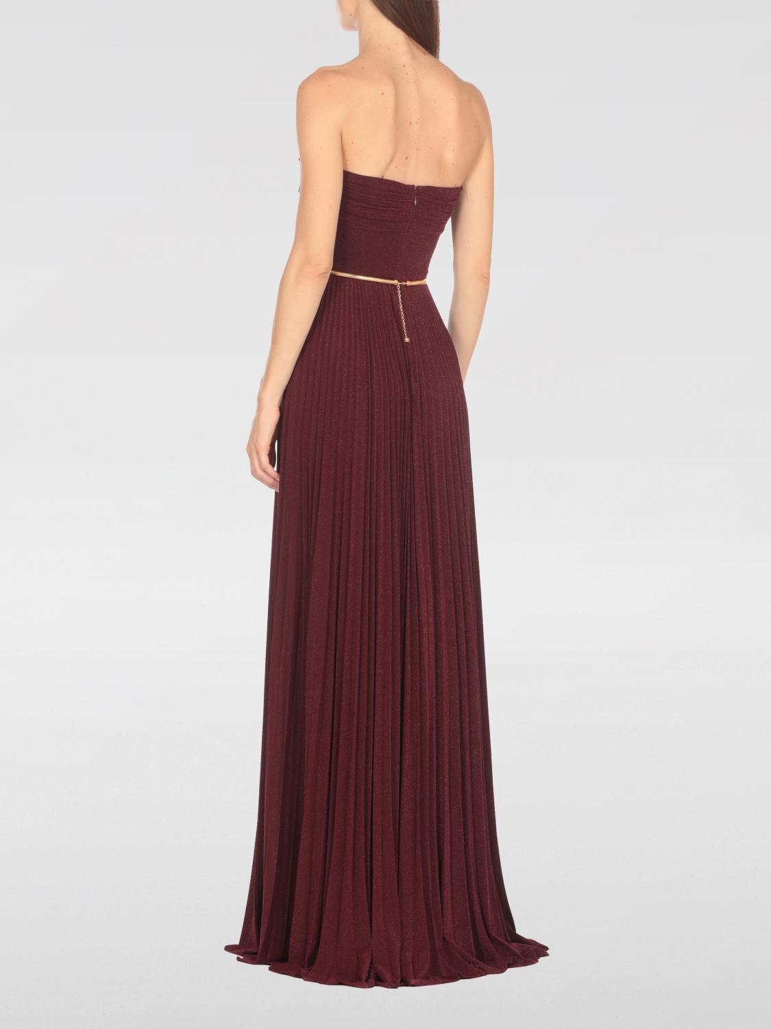 ELISABETTA FRANCHI DRESS: Dress woman Elisabetta Franchi La Mia Bambina, Burgundy - Img 2