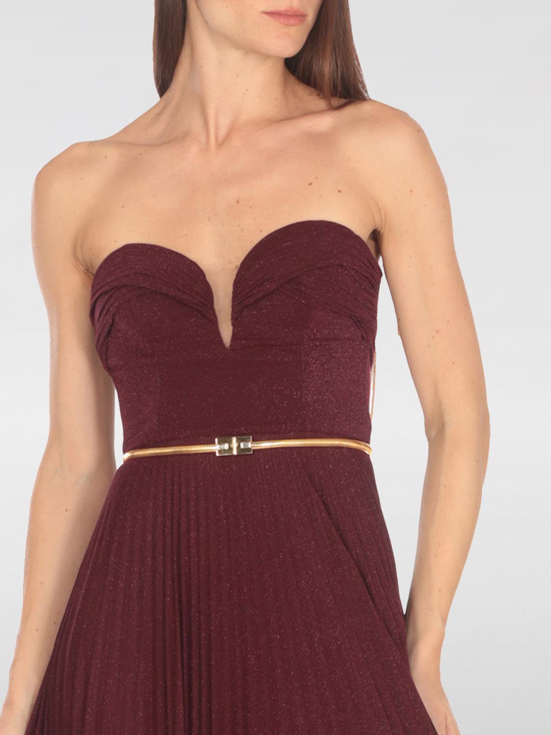 ELISABETTA FRANCHI DRESS: Dress woman Elisabetta Franchi La Mia Bambina, Burgundy - Img 3