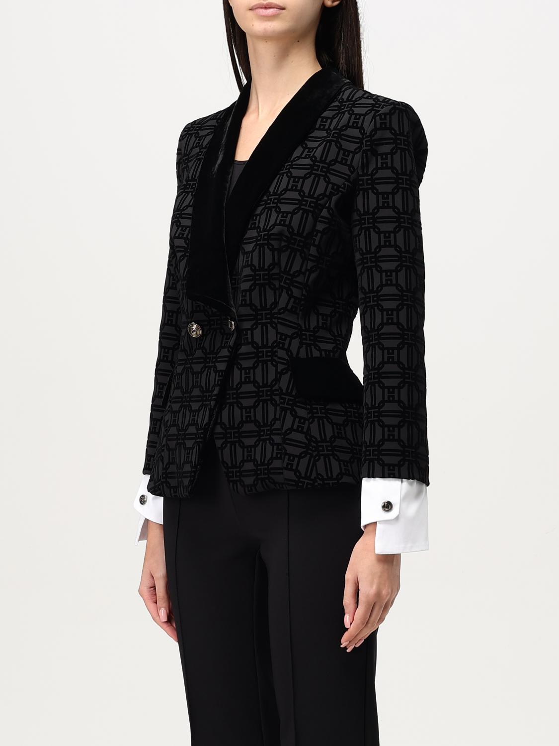 ELISABETTA FRANCHI BLAZER: Blazer woman Elisabetta Franchi, Black - Img 3