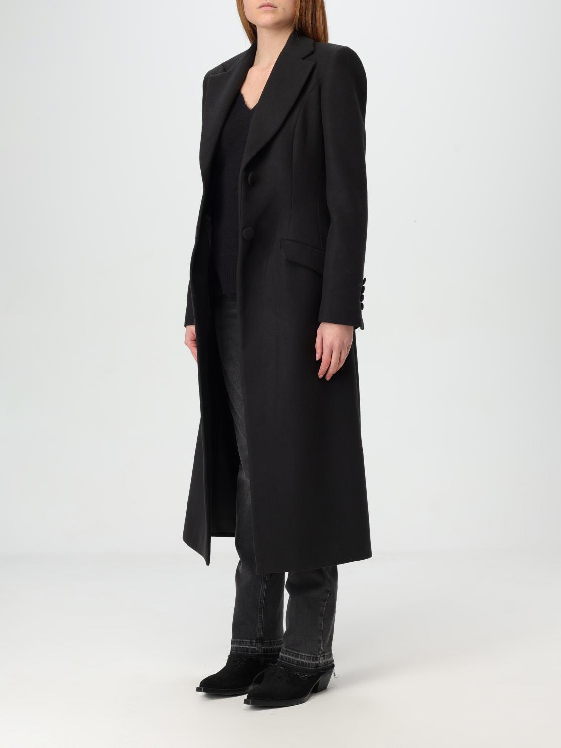 MAR DE MARGARITAS COAT: Coat woman Mar De Margaritas, Black - Img 3