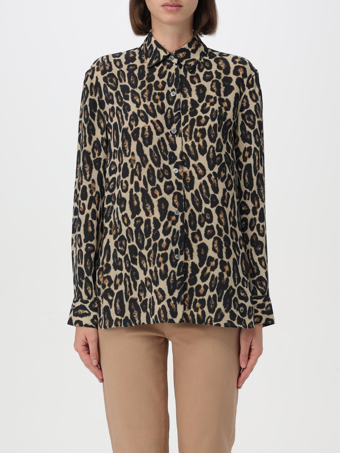 Giglio Camicia Theory in jersey animalier