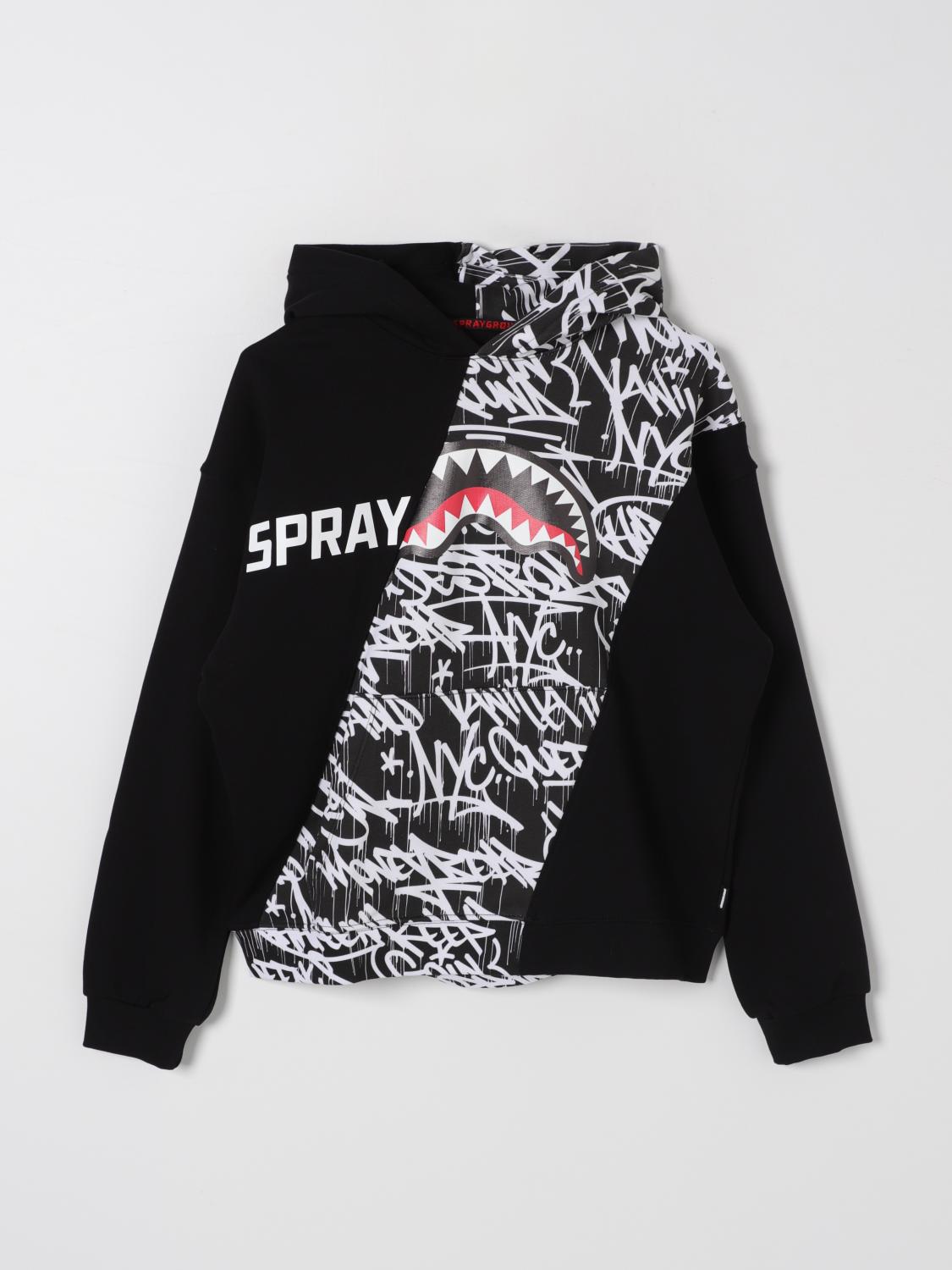 SPRAYGROUND MAGLIA: Felpa con cappuccio Sprayground, Nero - Img 1