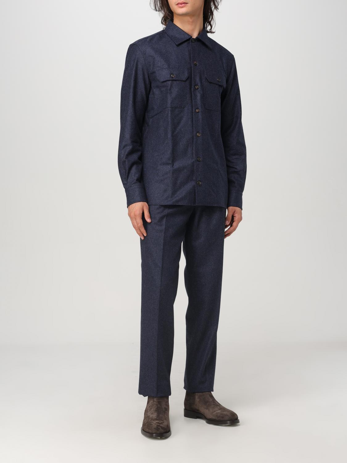 BRUNELLO CUCINELLI シャツ: シャツ メンズ Brunello Cucinelli, ブルー - Img 2