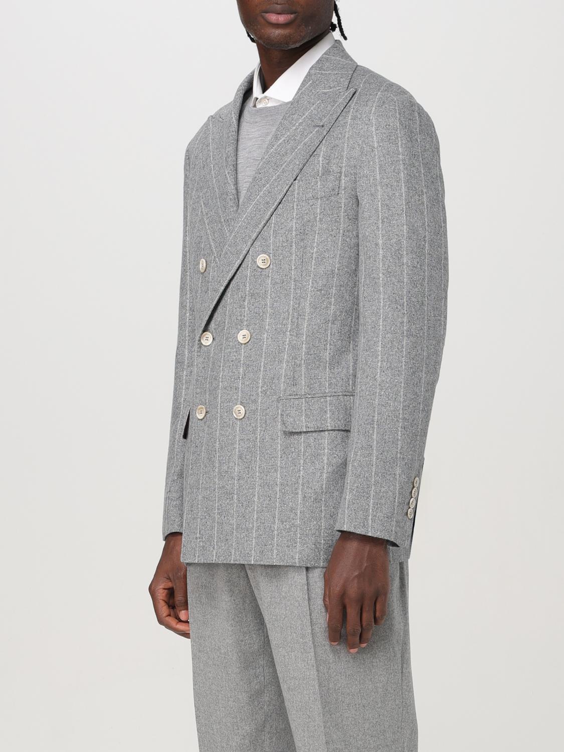 BRUNELLO CUCINELLI BLAZER: Blazer homme Brunello Cucinelli, Gris - Img 4