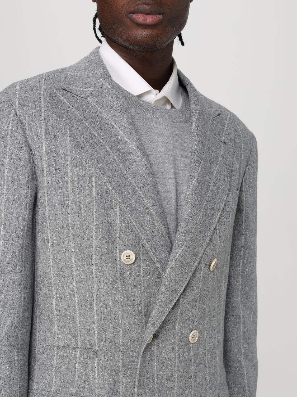 BRUNELLO CUCINELLI BLAZER: Blazer homme Brunello Cucinelli, Gris - Img 5