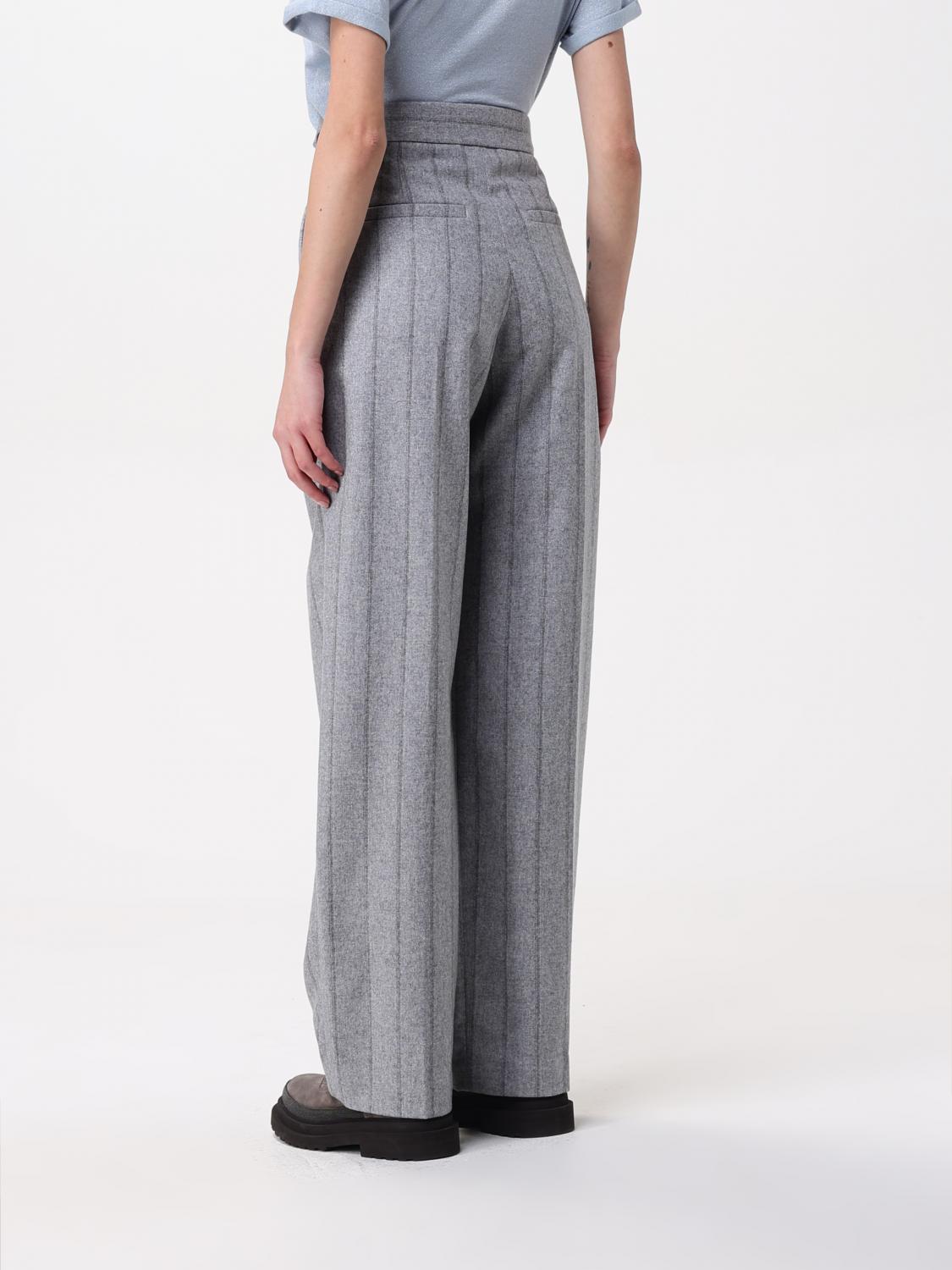 BRUNELLO CUCINELLI PANTALONES: Pantalón mujer Brunello Cucinelli, Gris - Img 3