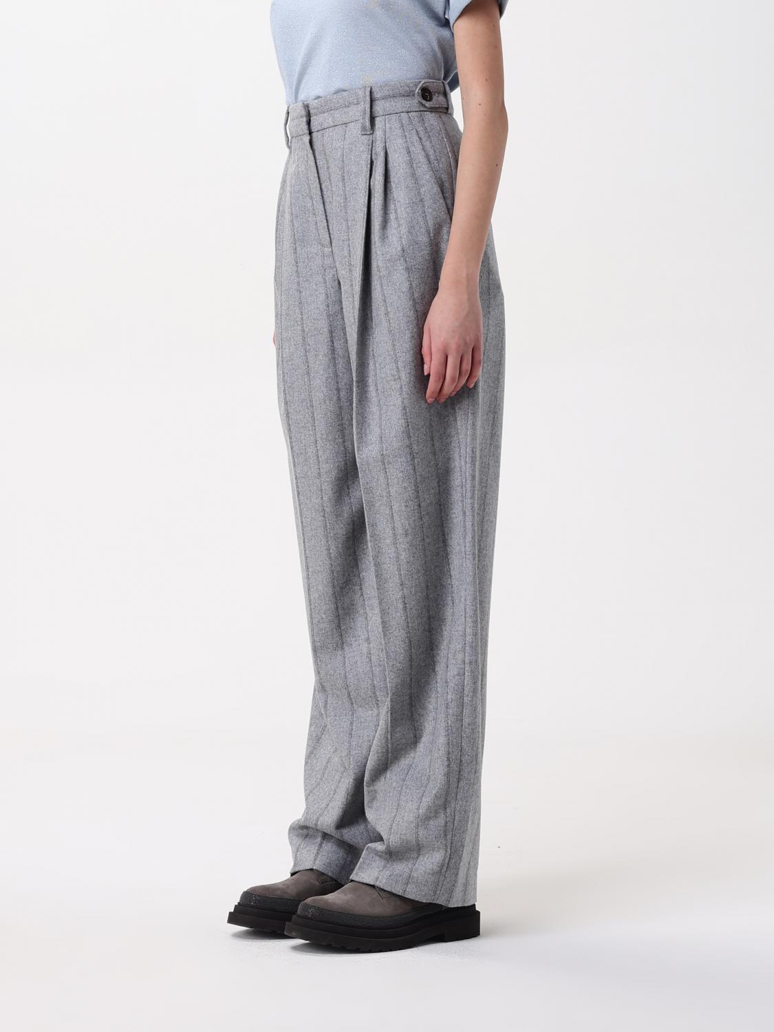 BRUNELLO CUCINELLI PANTALONES: Pantalón mujer Brunello Cucinelli, Gris - Img 4