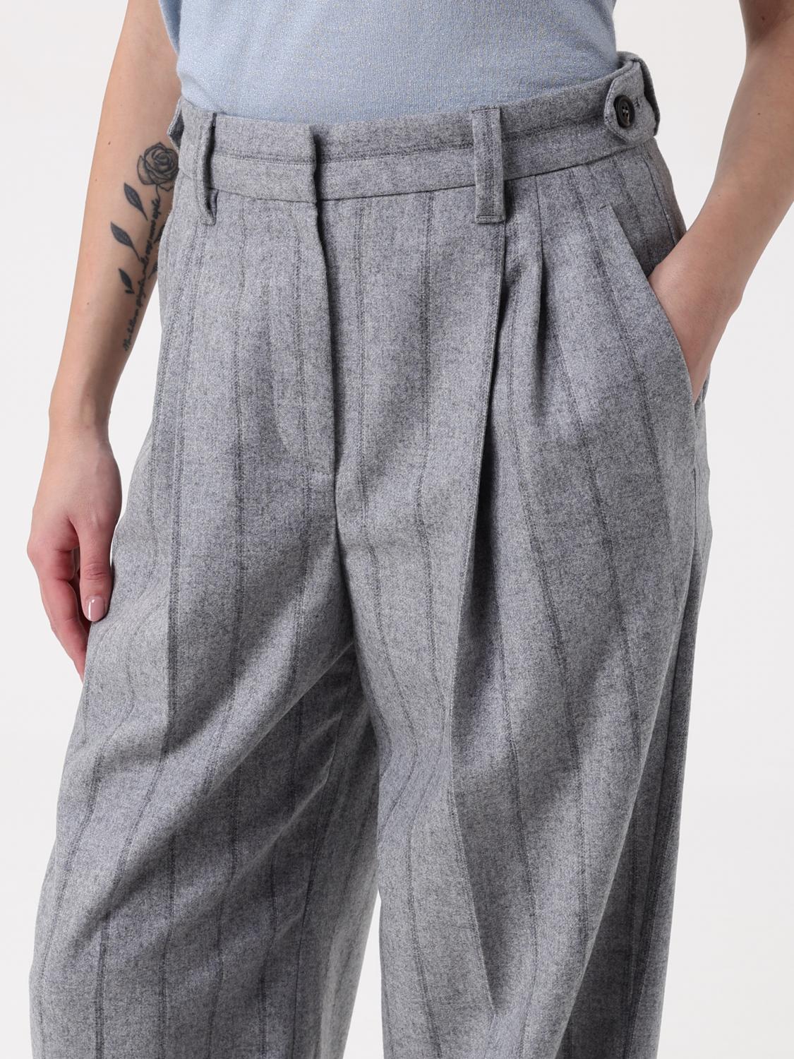 BRUNELLO CUCINELLI PANTALONES: Pantalón mujer Brunello Cucinelli, Gris - Img 5