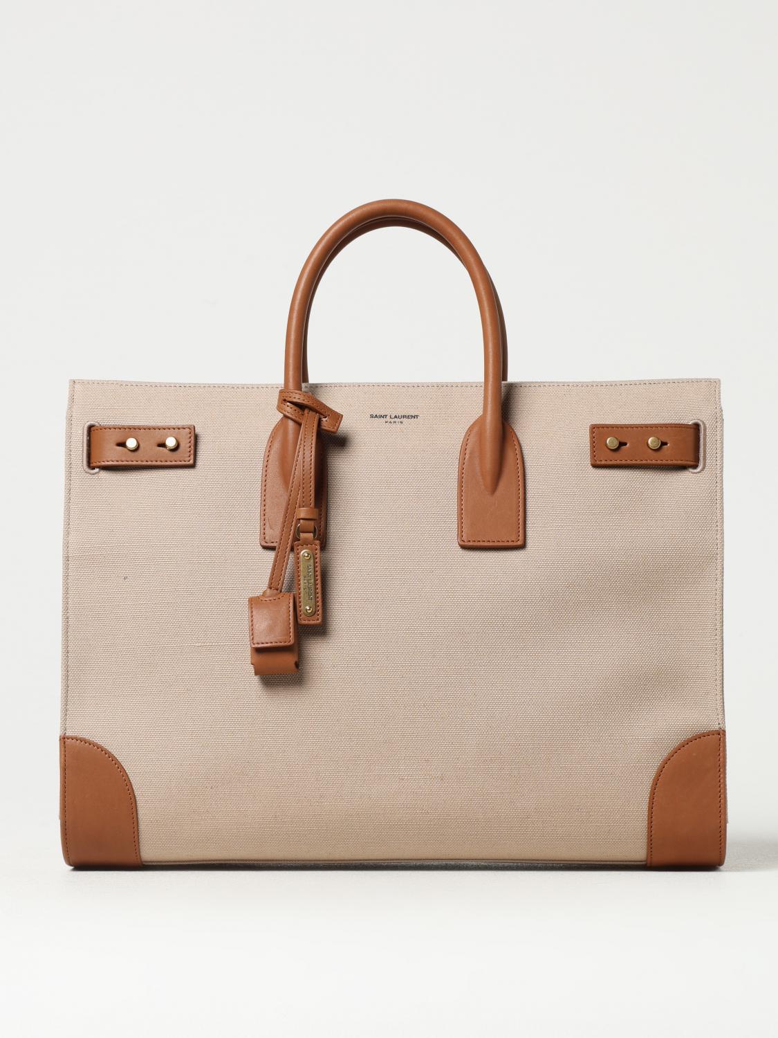 Giglio Borsa Sac de Jour Saint Laurent in cotone e pelle