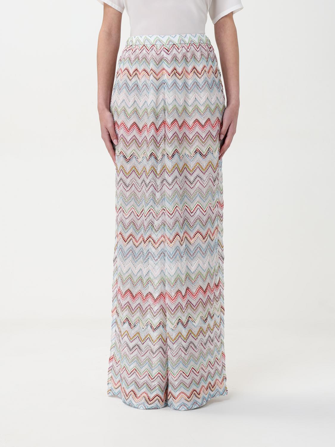 MISSONI PANTALONI: Pantalone palazzo Missoni in misto viscosa lurex, Naturale - Img 1