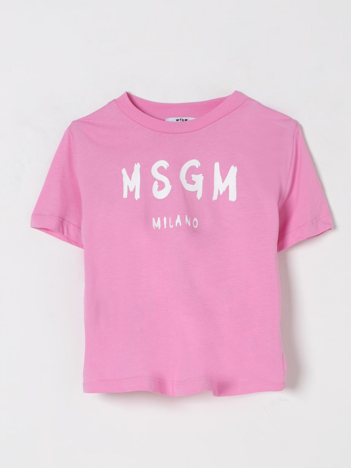 MSGM KIDS T-SHIRT: T-shirt kinder MSGM Kids, Pink - Img 1