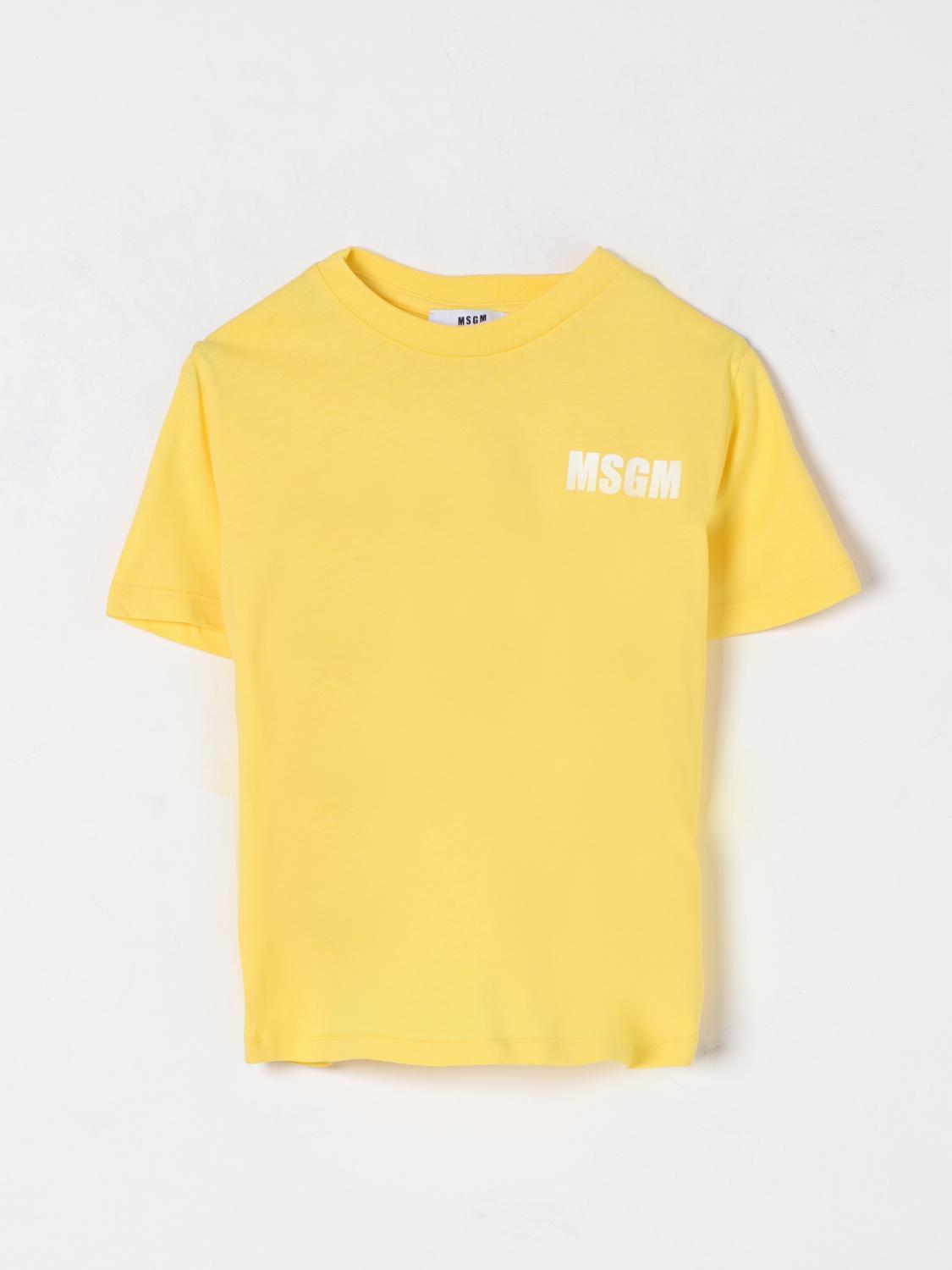 MSGM KIDS T-SHIRT: T-shirt kinder MSGM Kids, Gelb - Img 1