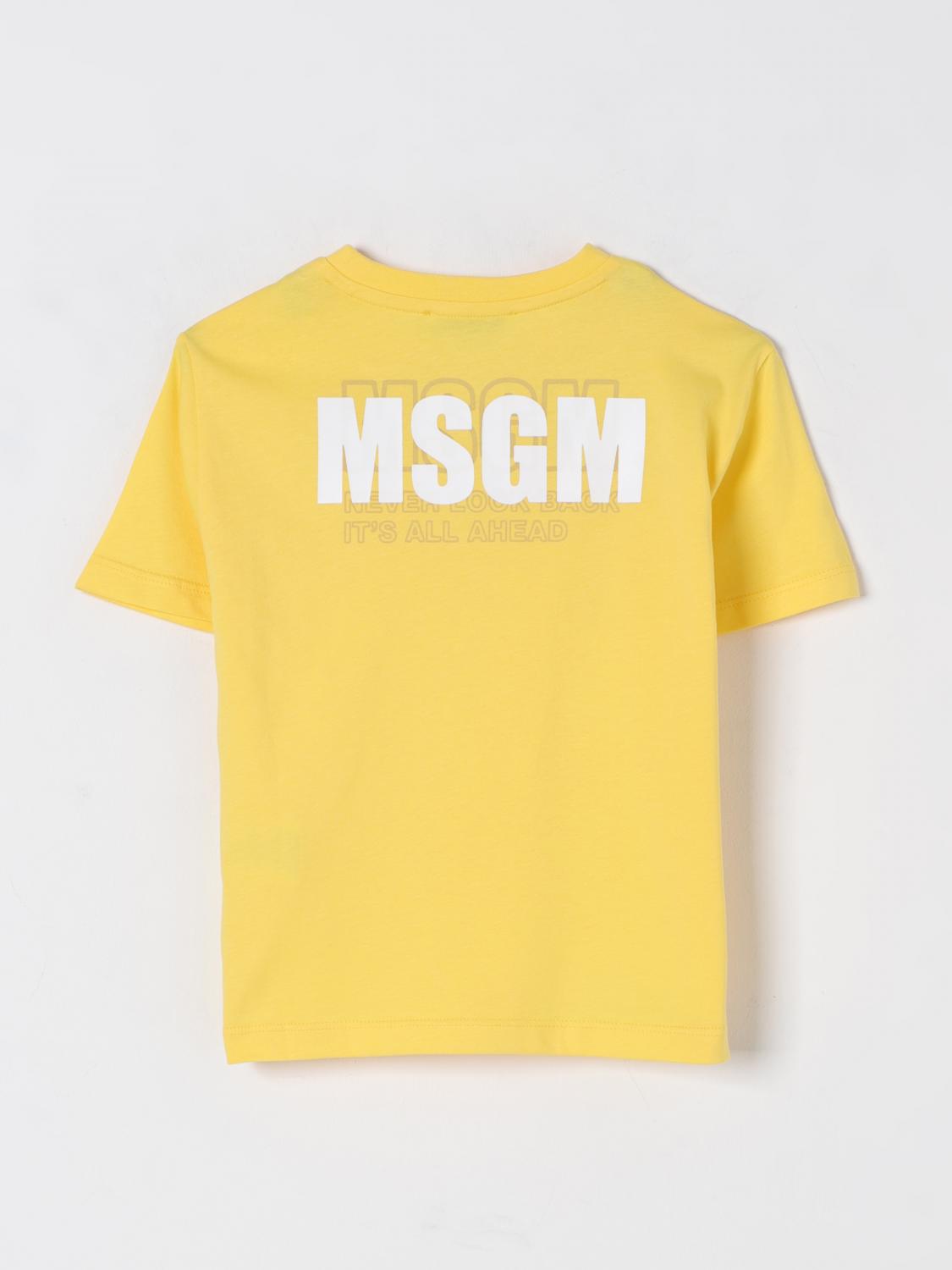 MSGM KIDS T-SHIRT: T-shirt kinder MSGM Kids, Gelb - Img 2