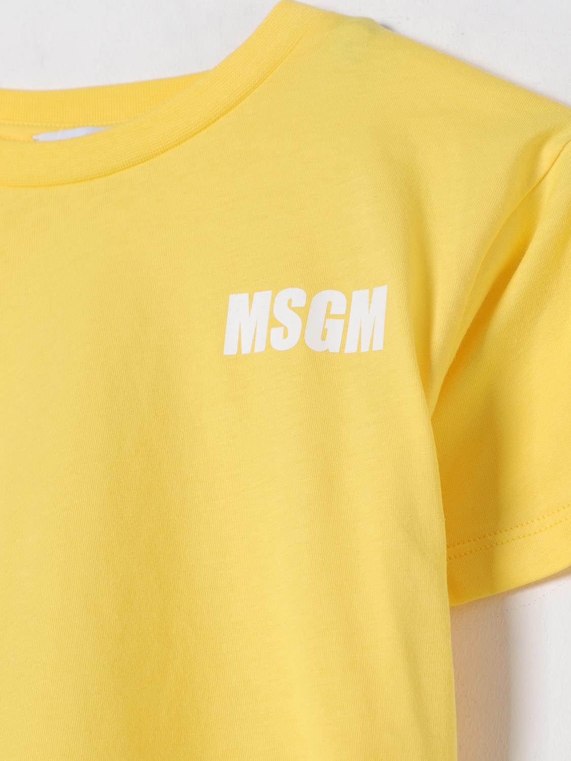 MSGM KIDS T-SHIRT: T-shirt kinder MSGM Kids, Gelb - Img 3