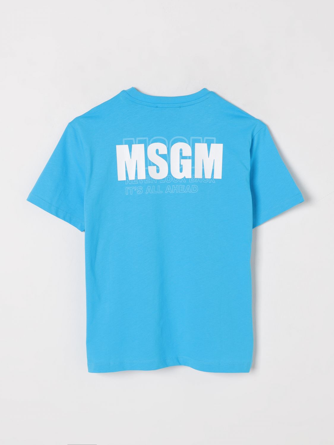 MSGM KIDS T-SHIRT: T-shirt kids MSGM Kids, Turquoise - Img 2