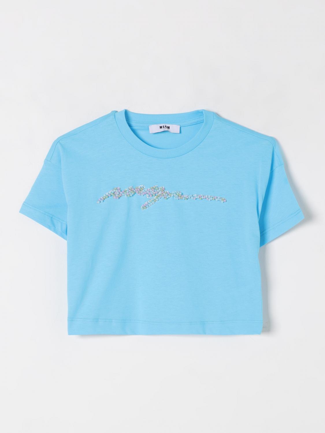 MSGM KIDS Tシャツ: Tシャツ ボーイ MSGM Kids, アジュール - Img 1