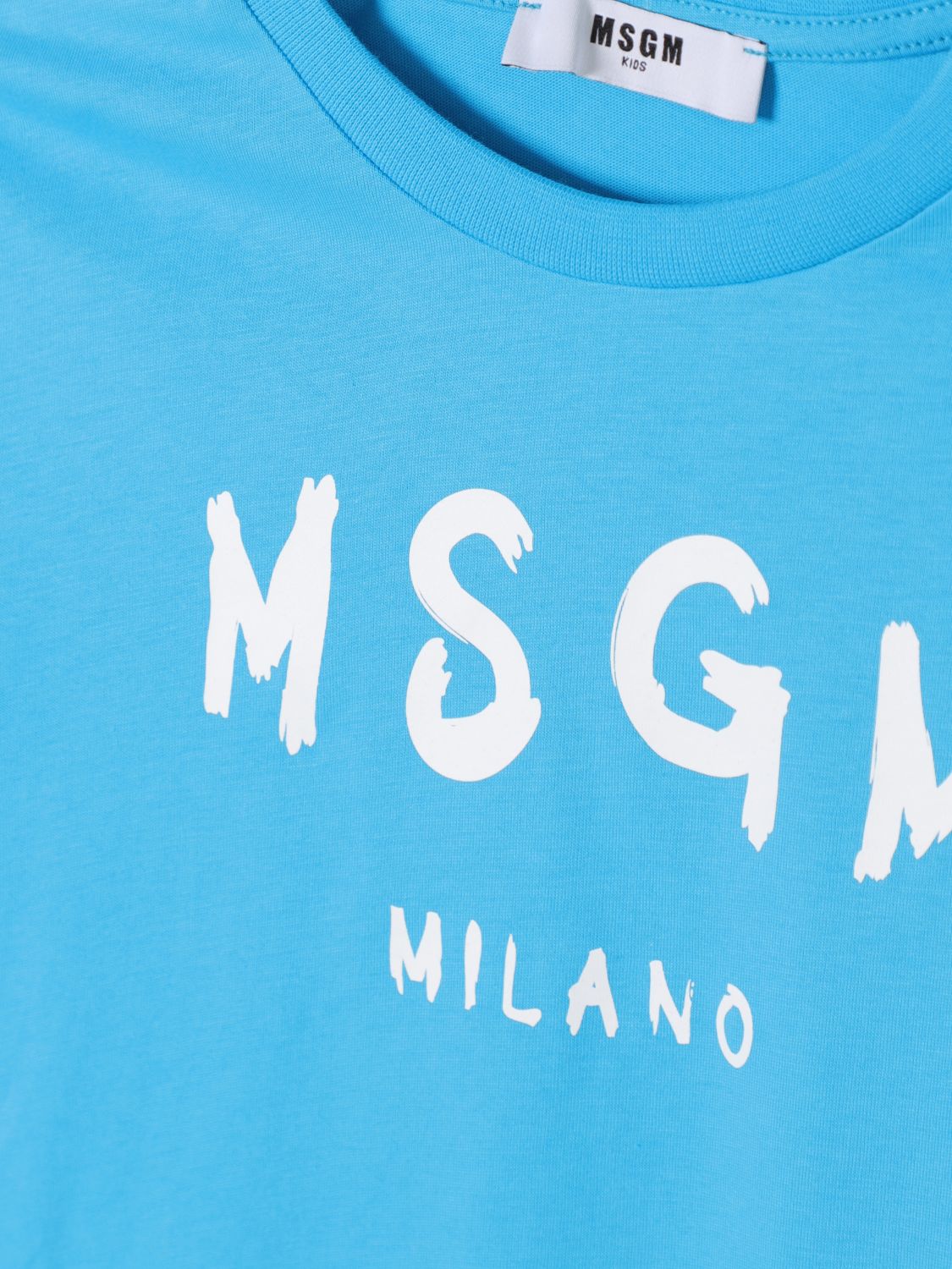 MSGM KIDS T-SHIRT: T-shirt kids MSGM Kids, Turquoise - Img 3