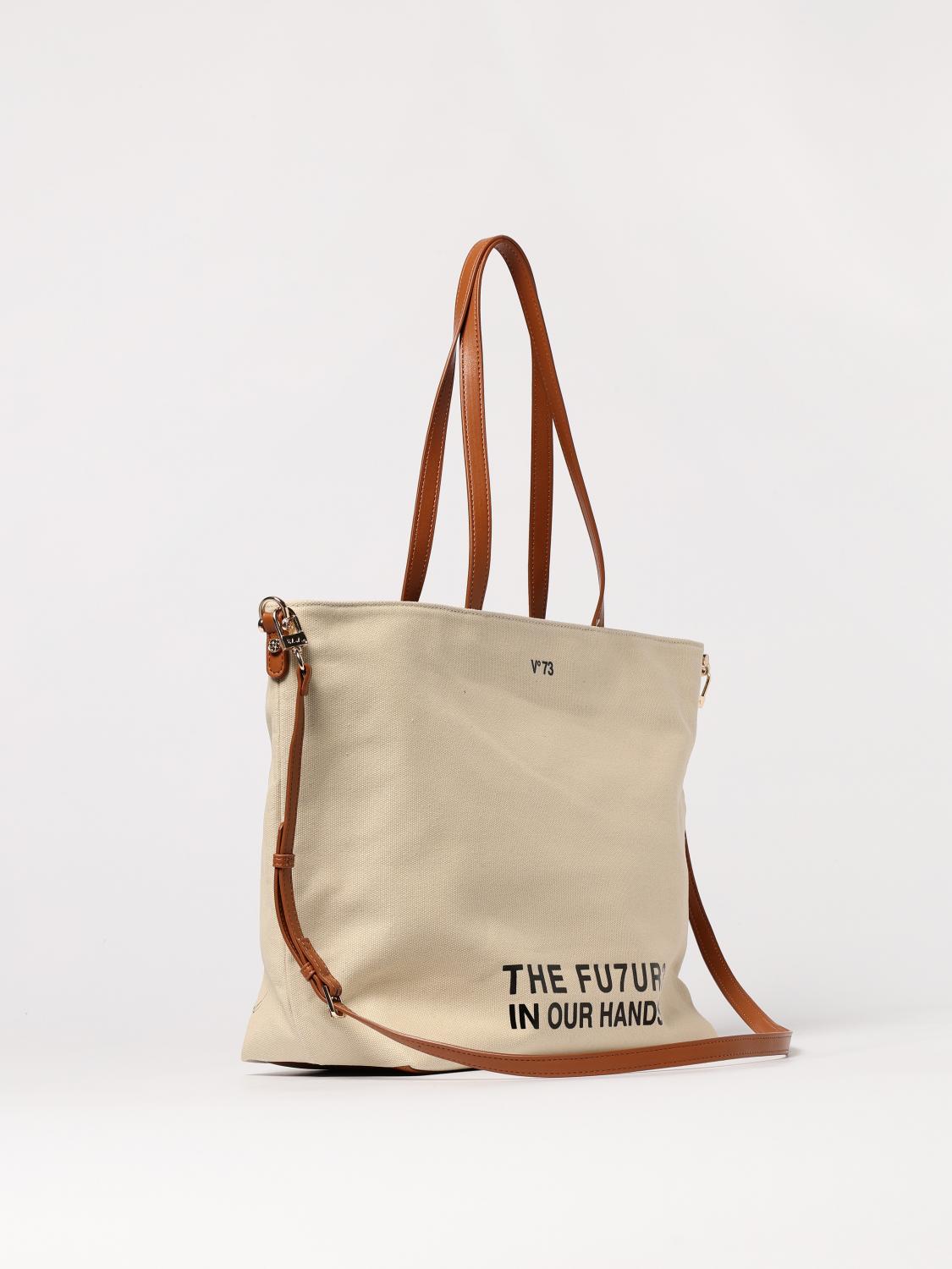 V73 TRAGETASCHE: Schultertasche damen V73, Natural - Img 2