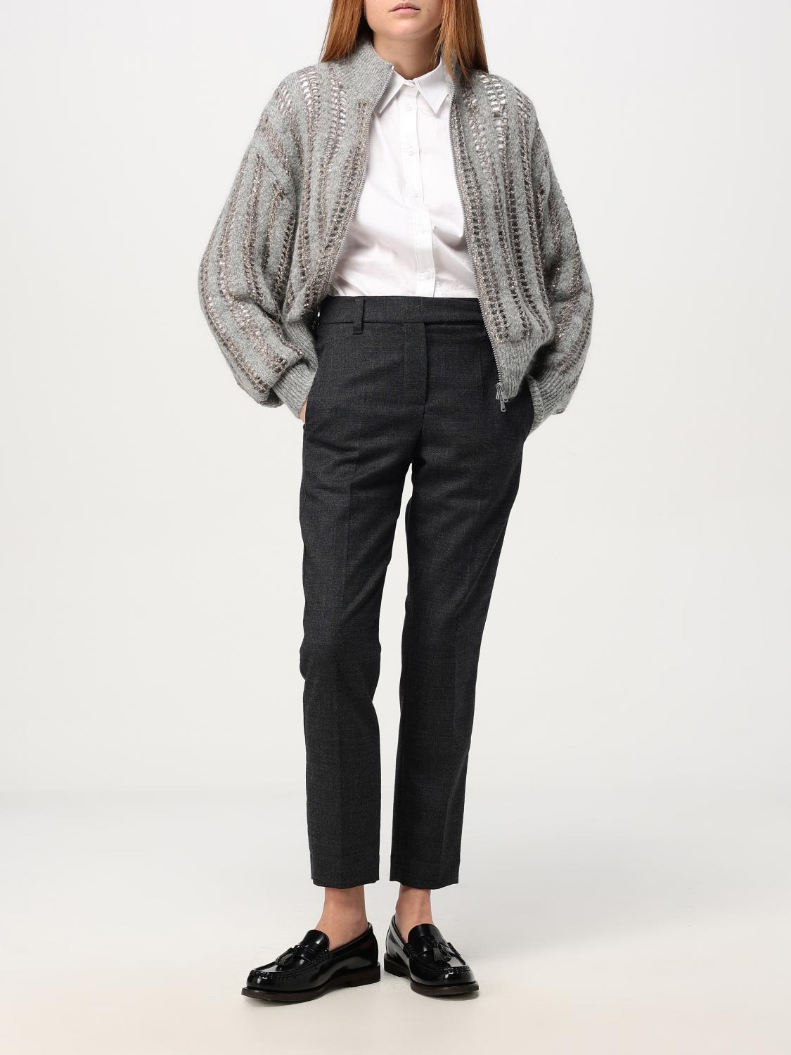 BRUNELLO CUCINELLI CARDIGAN: Brunello Cucinelli wool blend cardigan, Grey - Img 2