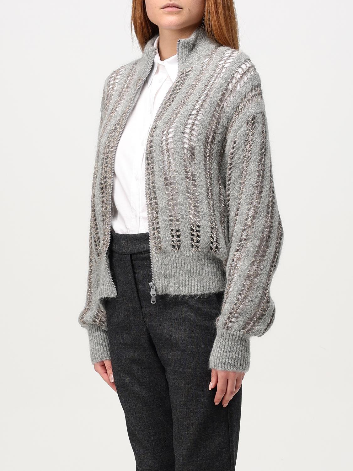 BRUNELLO CUCINELLI CARDIGAN: Brunello Cucinelli wool blend cardigan, Grey - Img 4