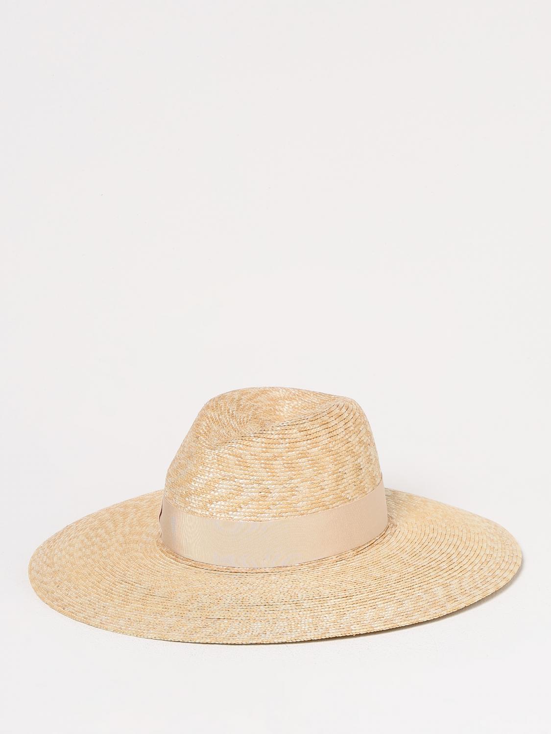 BORSALINO CAPPELLO: Cappello Borsalino in rafia intrecciata , Crema - Img 1