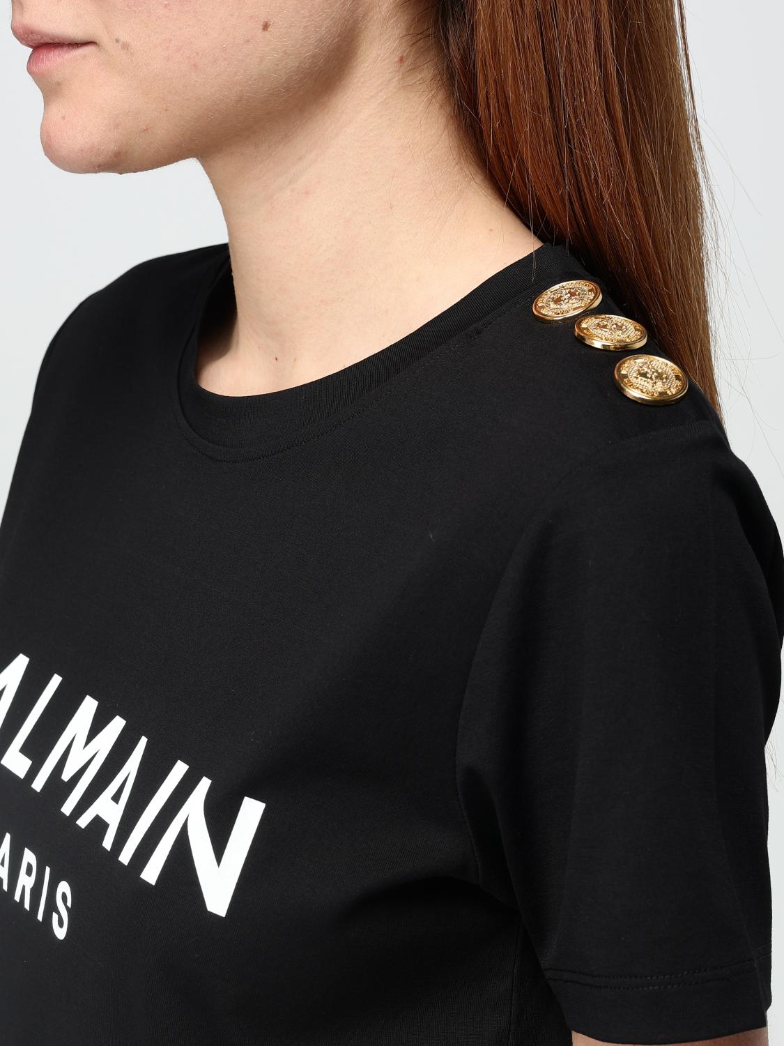 BALMAIN T-SHIRT: T-shirt woman Balmain, Black - Img 5