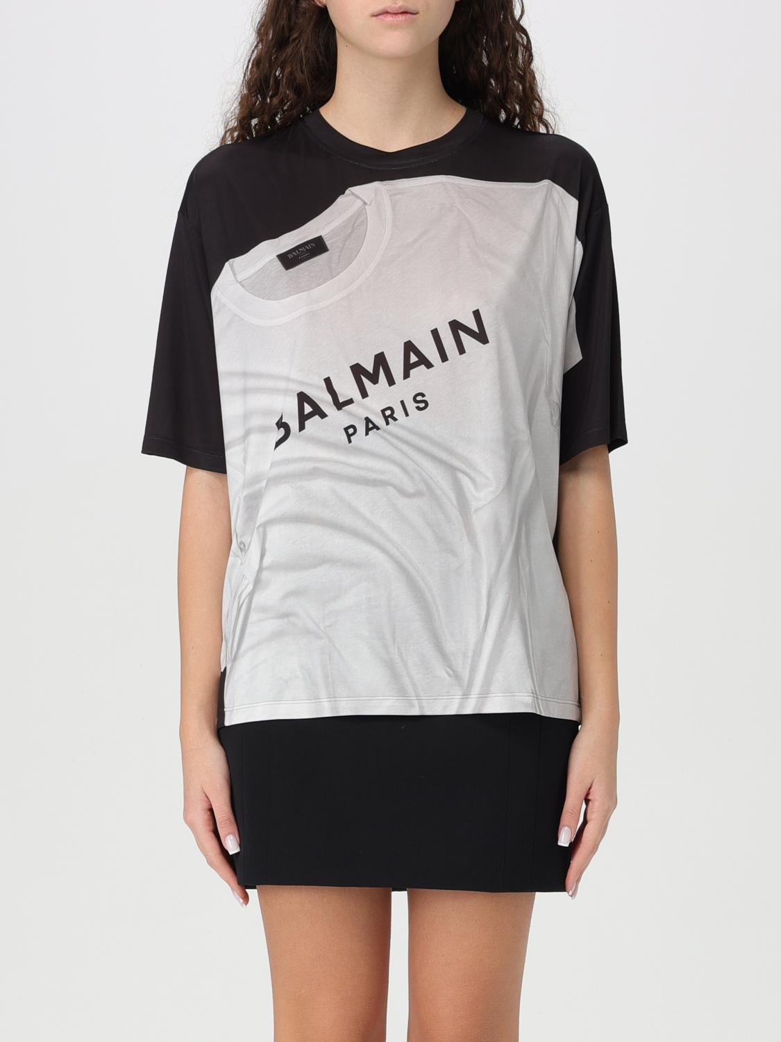 BALMAIN T-SHIRT: T-shirt woman Balmain, Black - Img 1