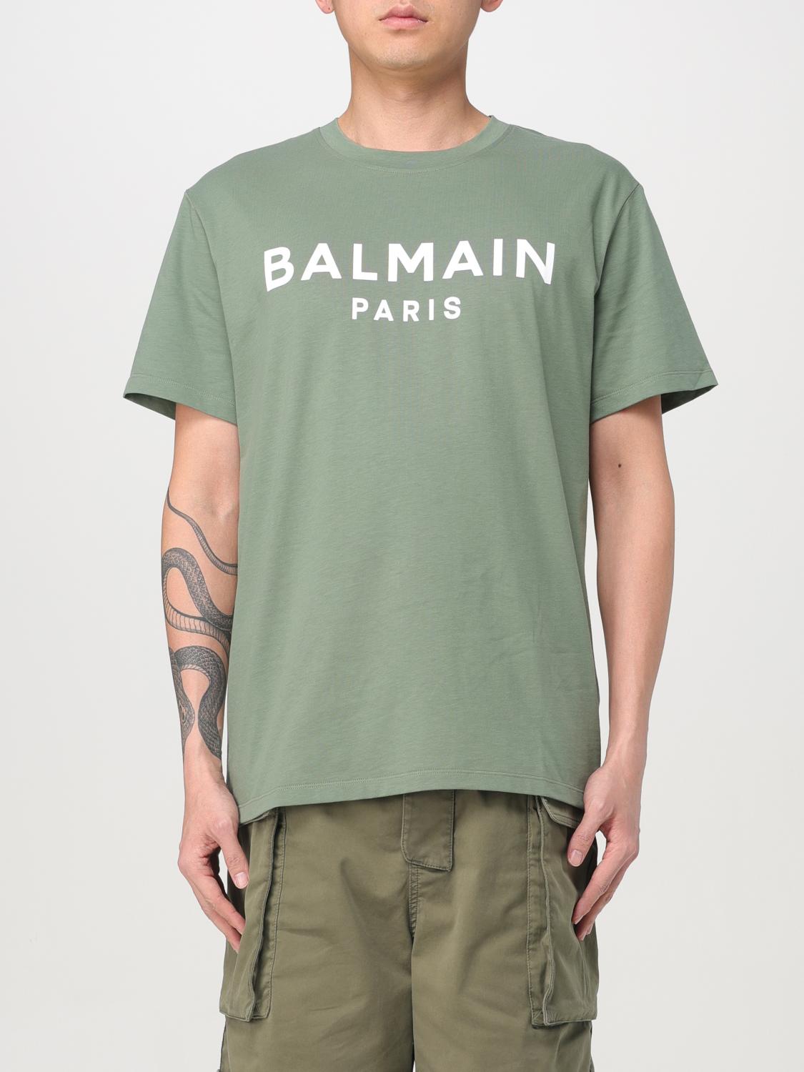 BALMAIN T-SHIRT: T-shirt men Balmain, Green - Img 1